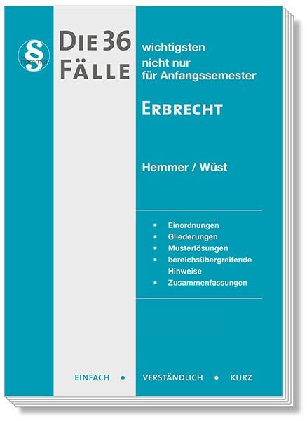 Produktbild: Die 36 wichtigsten Fälle Erbrecht
