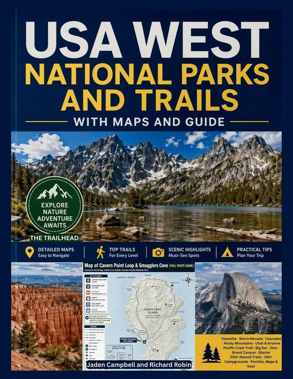 Produktbild: USA West National Parks and Trails with Maps and Guide