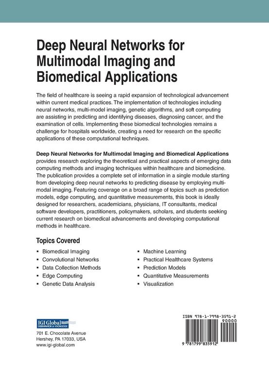 Produktbild: Deep Neural Networks for Multimodal Imaging and Biomedical Applications