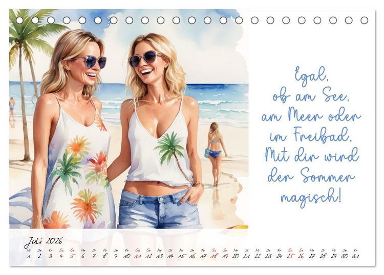 Produktbild: Beste Freundinnen (Tischkalender 2026 DIN A5 quer), CALVENDO Monatskalender
