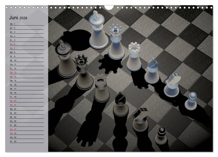 Produktbild: SCHACH - Spiel der K&ouml;nige (Wandkalender 2026 DIN A3 quer), CALVENDO Monatskalender