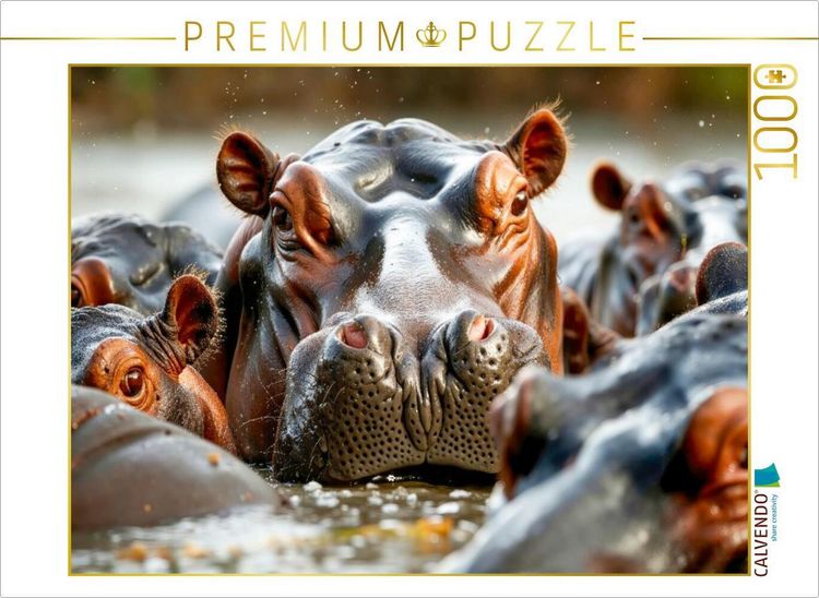Produktbild: CALVENDO Puzzle Geselligkeit im Wasser | 1000 Teile Lege-Gr&ouml;&szlig;e 64x48cm Foto-Puzzle f&uuml;r gl&uuml;ckliche Stunden