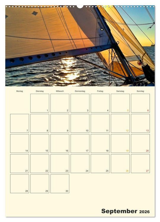 Produktbild: Segeln, unser Jahresplaner (hochwertiger Premium Wandkalender 2026 DIN A2 hoch), Kunstdruck in Hochglanz