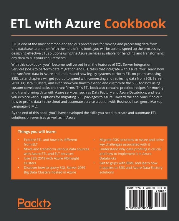 Produktbild: ETL with Azure Cookbook