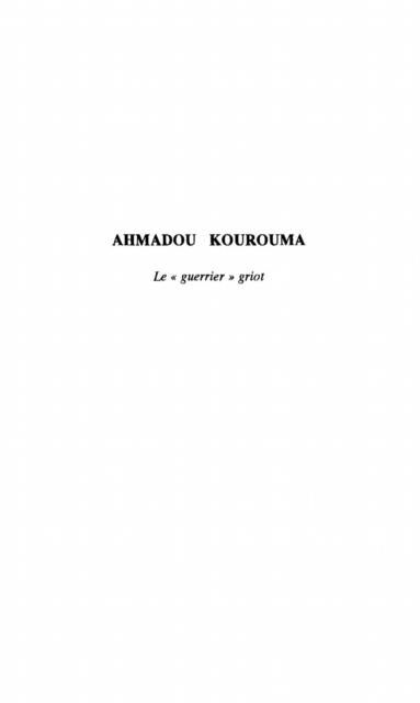 Produktbild: Ahmadou Kourouma