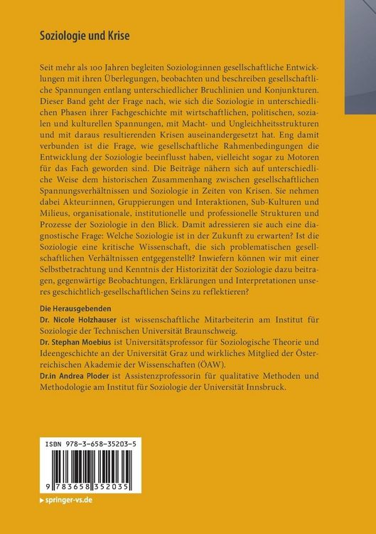 Produktbild: Soziologie und Krise