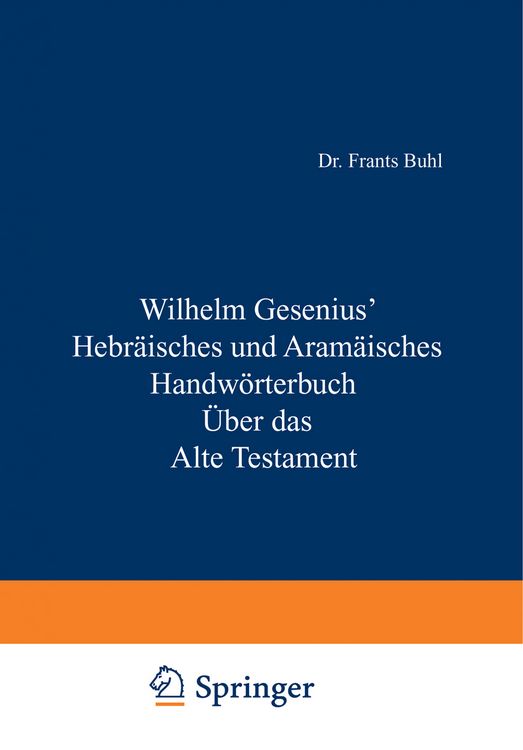Produktbild: Hebr&auml;isches und Aram&auml;isches Handw&ouml;rterbuch &uuml;ber das Alte Testament