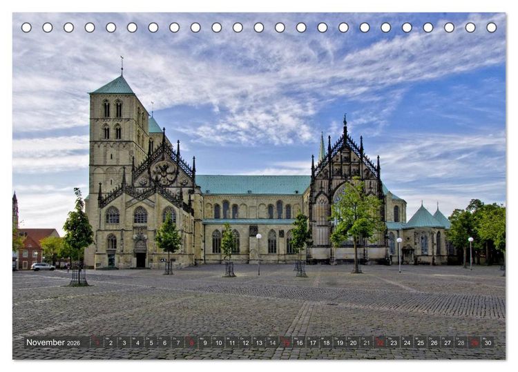 Produktbild: M&uuml;nster - Historische Stadt mit jungem Gesicht (Tischkalender 2026 DIN A5 quer), CALVENDO Monatskalender