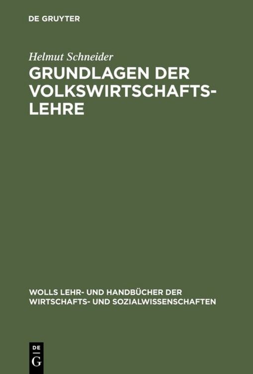 Produktbild: Grundlagen der Volkswirtschaftslehre