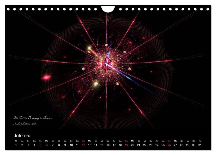 Produktbild: Zeit 2026 - Grafiken und Zitate (Wandkalender 2026 DIN A4 quer), CALVENDO Monatskalender