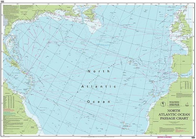 Produktbild: Chart 100 North Atlantic Ocean, Imray Passage Chart