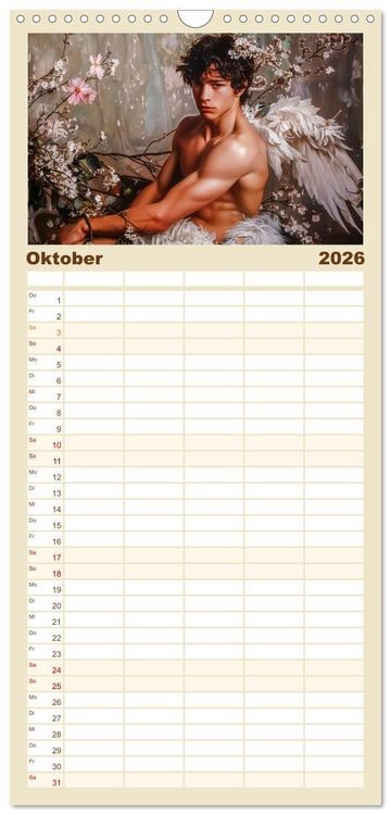 Produktbild: Familienplaner 2026 - G&ouml;tter in Menschengestalt mit 5 Spalten (Wandkalender, 21 x 45 cm) CALVENDO