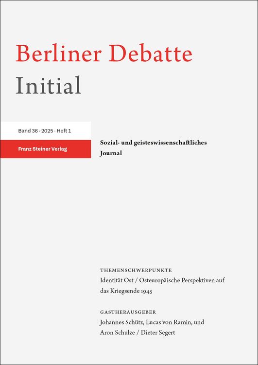 Produktbild: Berliner Debatte Initial 36 (2025) 1