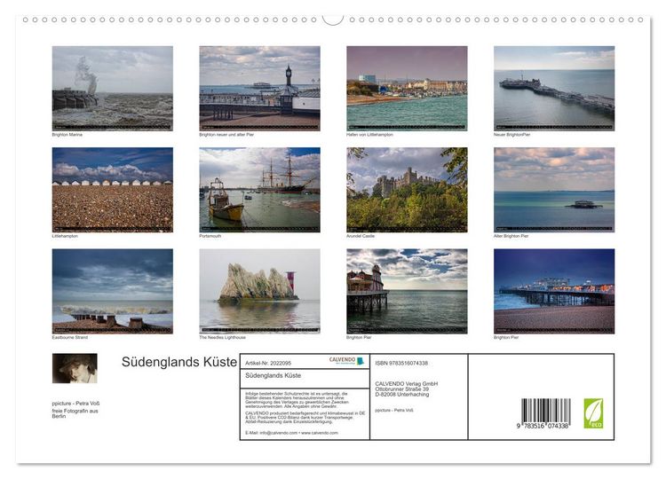 Produktbild: S&uuml;denglands K&uuml;ste (hochwertiger Premium Wandkalender 2026 DIN A2 quer), Kunstdruck in Hochglanz