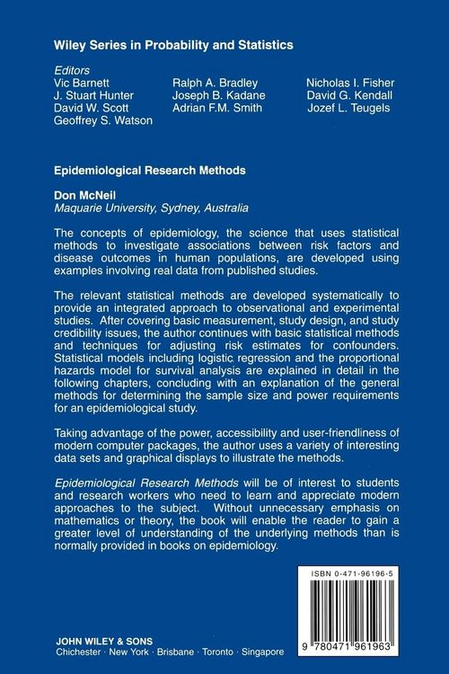 Produktbild: Epidemiological Research Methods