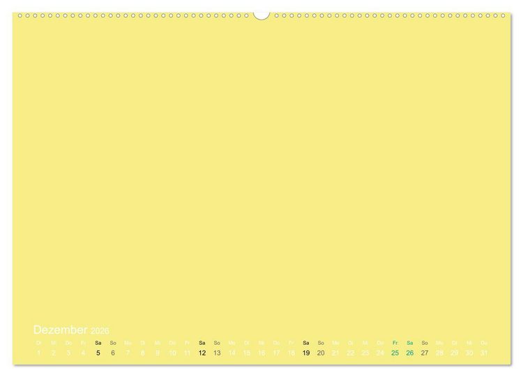 Produktbild: Bastelkalender - Gelb (Wandkalender 2026 DIN A2 quer), CALVENDO Monatskalender