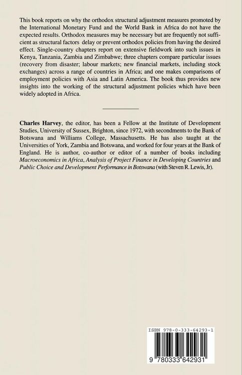 Produktbild: Constraints on the Success of Structural Adjustment Programmes in Africa