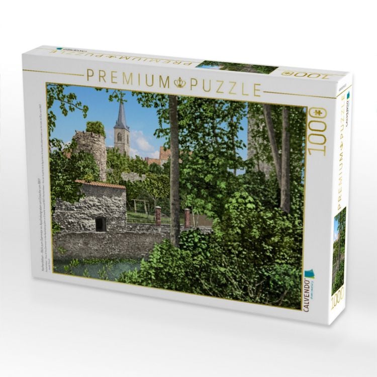Produktbild: CALVENDO Puzzle Aschersleben - Blick zum Dammtor im Apothekergraben am Eineufer um 1907 | 1000 Teile Lege-Gr&ouml;&szlig;e 64x48cm Foto-Puzzle f&uuml;r gl&uuml;ckliche Stunden