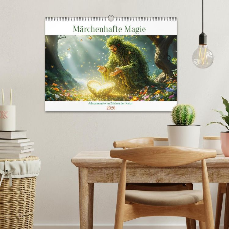 Produktbild: M&auml;rchenhafte Magie &ndash; Jahresmonate im Zeichen der Natur (Wandkalender 2026 DIN A3 quer), CALVENDO Monatskalender