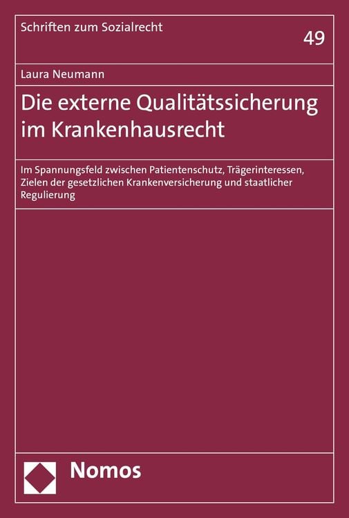 Produktbild: Die externe Qualitätssicherung im Krankenhausrecht