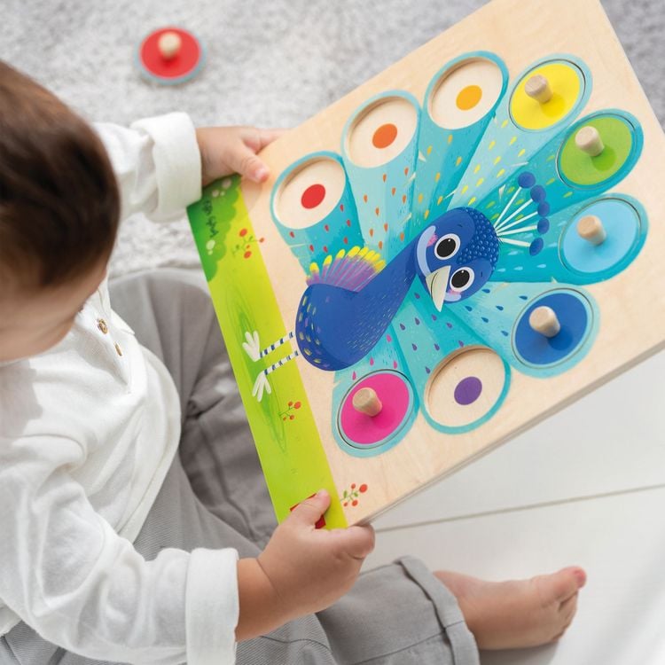 Goula - Holzpuzzle Pfau
