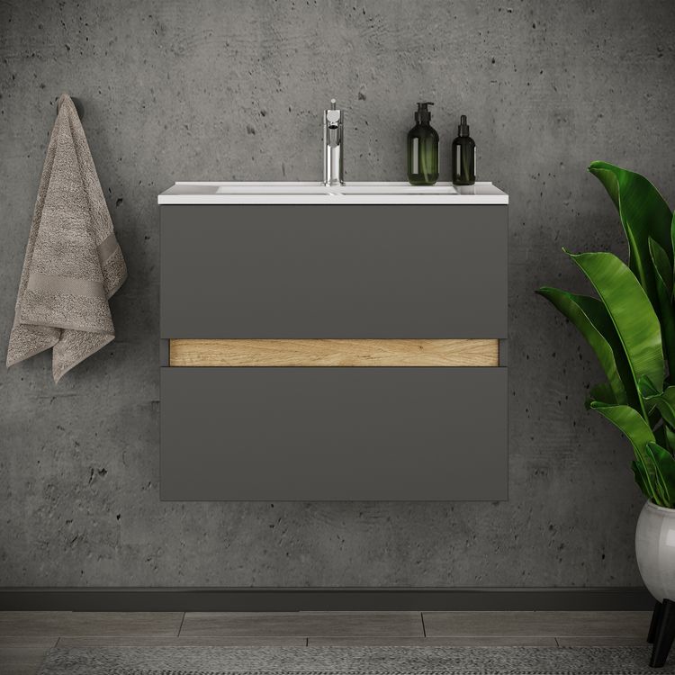 Produktbild: 2 tlg. Badm&ouml;bel-Set mit Waschbecken Cosila-I 61 cm