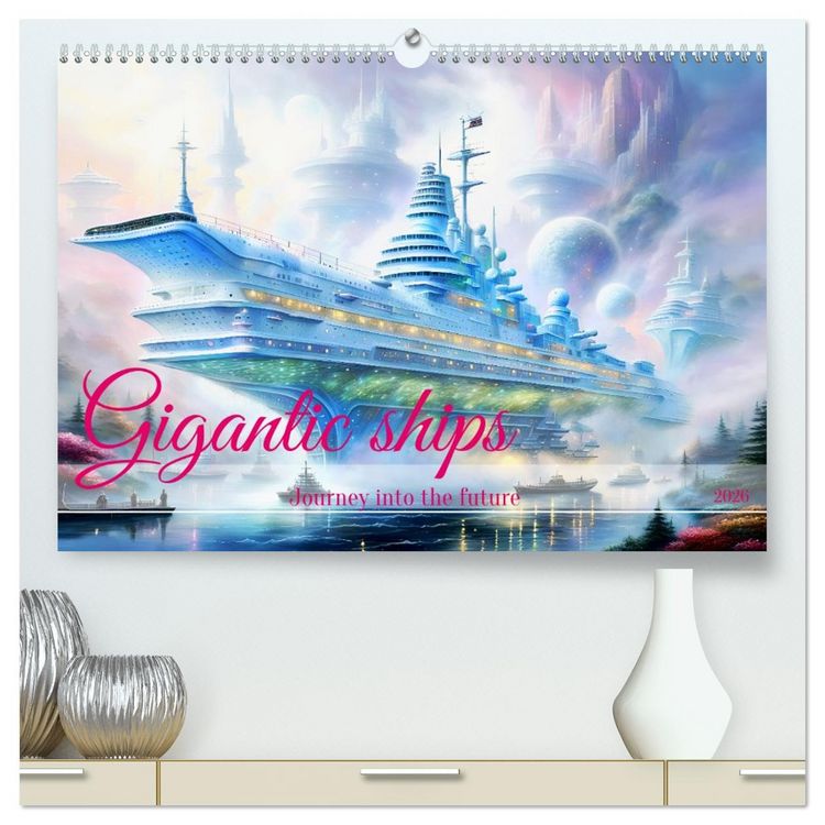 Produktbild: Gigantic ships - Journey into the future (High Quality Premium Wall Calendar 2026 DIN A2 landscape),CALVENDO 12 Month Wall Calendar