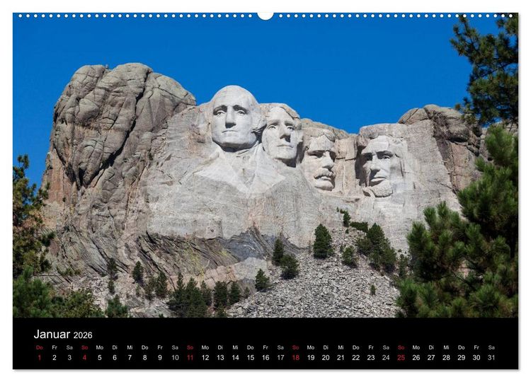 Produktbild: Wyoming & South Dakota (Wandkalender 2026 DIN A2 quer), CALVENDO Monatskalender