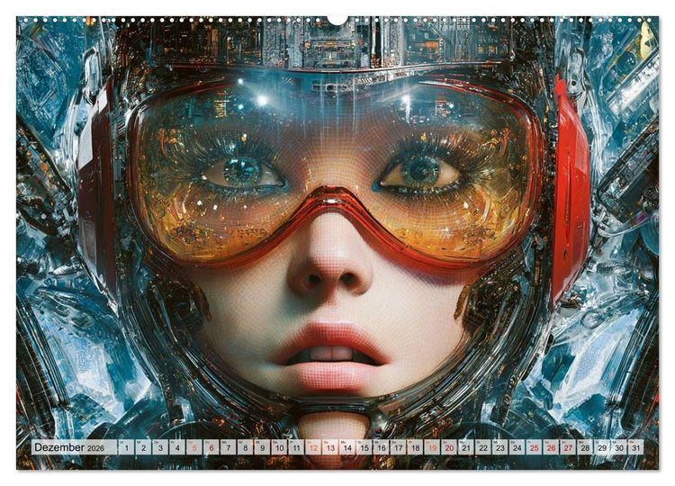 Produktbild: Fantasie Welten - Science Fiction (Wandkalender 2026 DIN A2 quer), CALVENDO Monatskalender