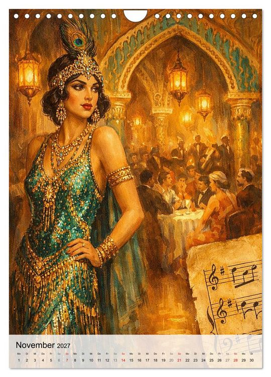 Produktbild: Jazz & Glamour Weltreise (Wandkalender 2027 DIN A4 hoch), CALVENDO Monatskalender