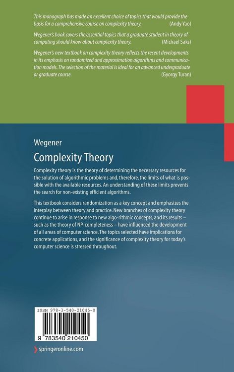Produktbild: Complexity Theory