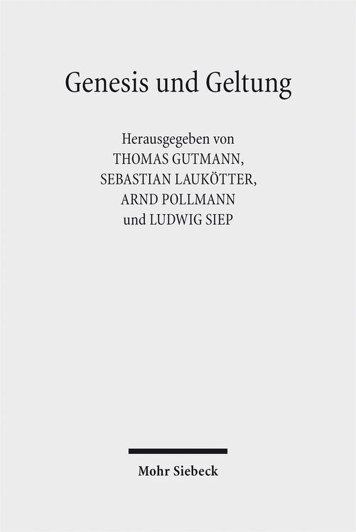 Produktbild: Genesis und Geltung