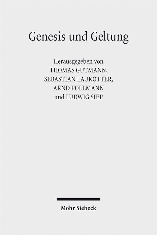 Produktbild: Genesis und Geltung