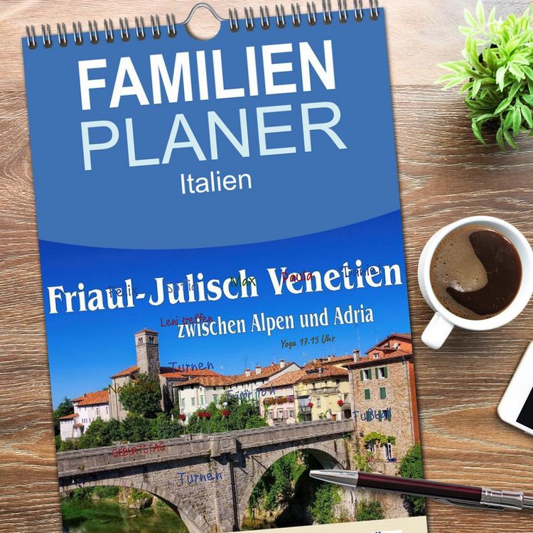 Produktbild: Familienplaner 2026 - Friaul-Julisch Venetien - zwischen Alpen und Adria mit 5 Spalten (Wandkalender, 21 x 45 cm) CALVENDO