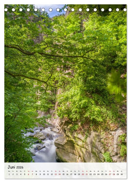 Produktbild: Das Bodetal - Der Grand Canyon des Ostens (Tischkalender 2026 DIN A5 hoch), CALVENDO Monatskalender