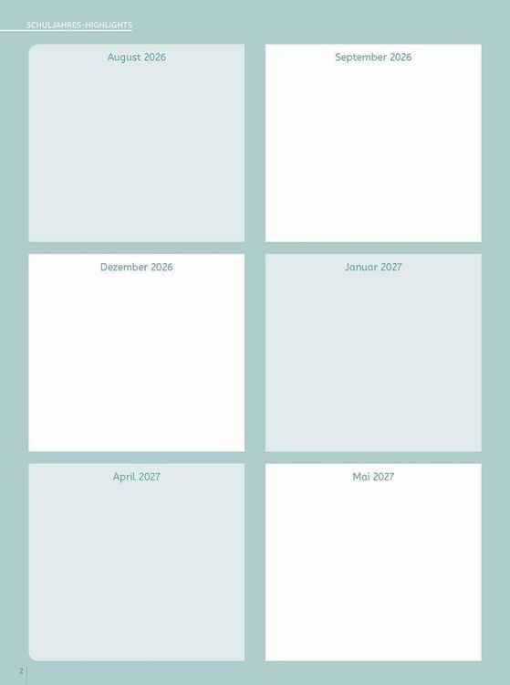 Produktbild: Mein Lehrerplaner A5+ &ndash; Ringbindung &ndash; Lehrerkalender f&uuml;r das Schuljahr 2026/2027 &ndash; Bl&auml;ttermeer