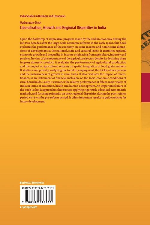 Produktbild: Liberalization, Growth and Regional Disparities in India