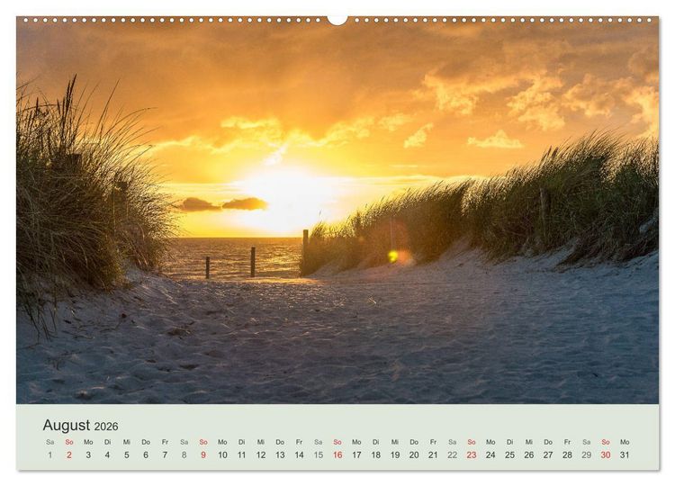 Produktbild: Kalender Traumstr&auml;nde 2026 (Wandkalender 2026 DIN A2 quer), CALVENDO Monatskalender
