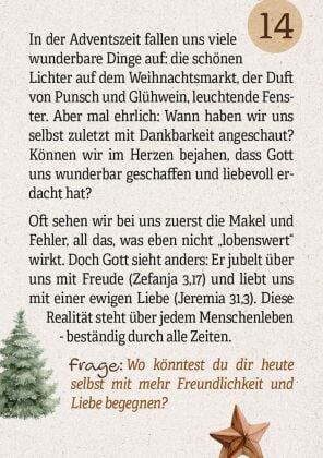 Produktbild: 24 Herzenswege zur Krippe mit Psalm 139 - Mini-Adventskalender