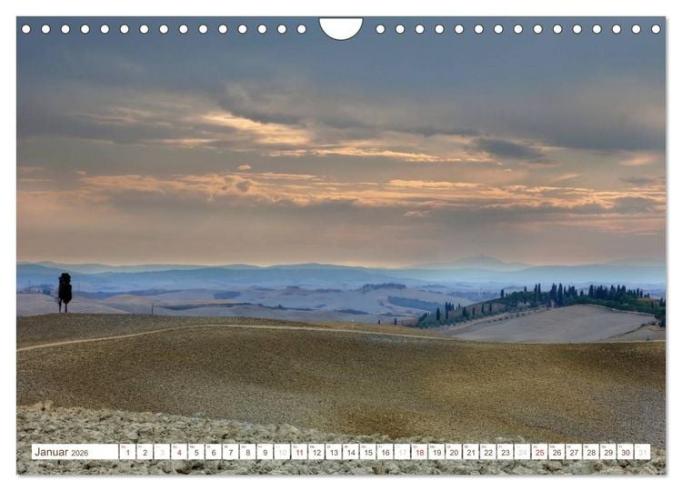 Produktbild: Toskana - Goldene Farben des toskanischen Herbstes (Wandkalender 2026 DIN A4 quer), CALVENDO Monatskalender