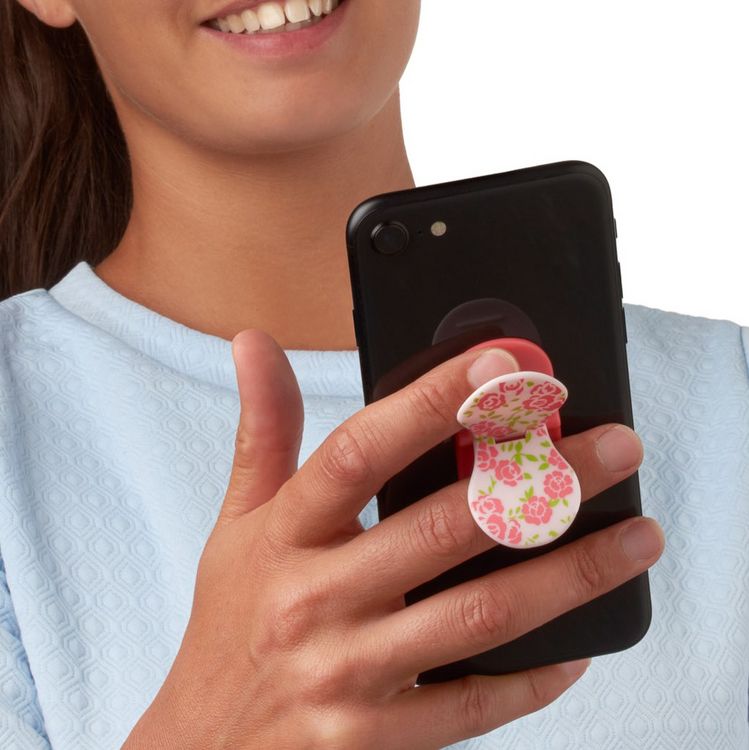 Produktbild: Zipgrips Pink Flowers &ndash; 2-in-1 Handygriff & Aufsteller