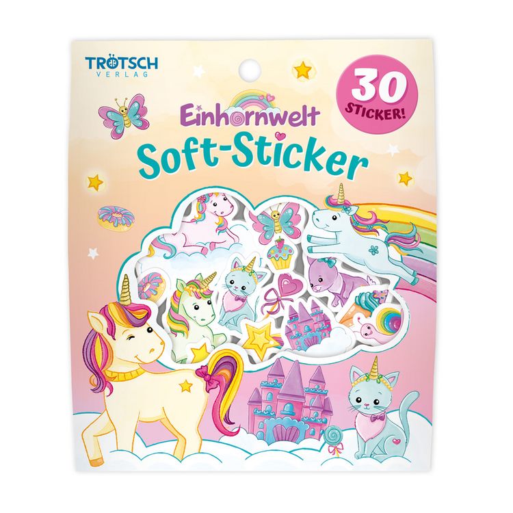 Produktbild: TR&Ouml;TSCH - Soft-Sticker Einhornwelt