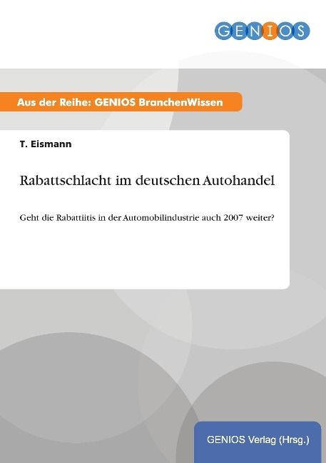 Produktbild: Rabattschlacht im deutschen Autohandel