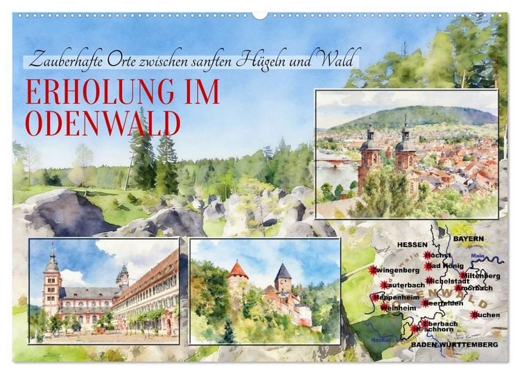 Produktbild: Erholung im Odenwald (Wandkalender 2027 DIN A2 quer), CALVENDO Monatskalender