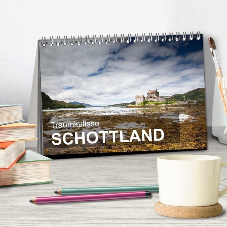 Produktbild: Traumkulisse Schottland (Tischkalender 2026 DIN A5 quer), CALVENDO Monatskalender
