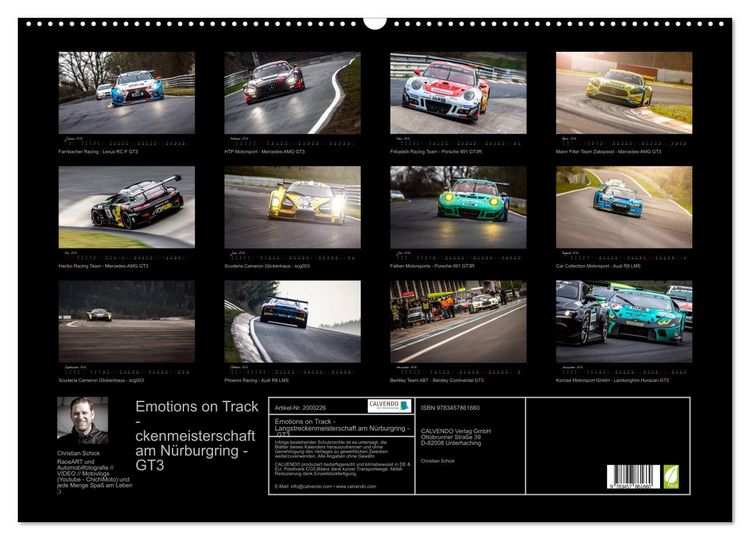 Produktbild: Emotions on Track - Langstreckenmeisterschaft am N&uuml;rburgring - GT3 (Wandkalender 2026 DIN A2 quer), CALVENDO Monatskalender