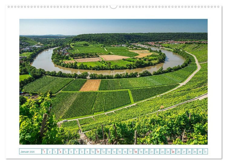 Produktbild: Naturwunder - Deutschlands Flussschleifen (hochwertiger Premium Wandkalender 2026 DIN A2 quer), Kunstdruck in Hochglanz