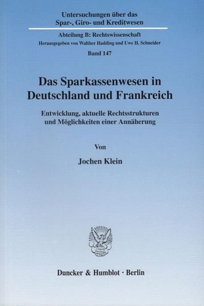 Produktbild: Das Sparkassenwesen in Deutschland und Frankreich.
