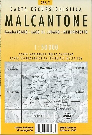 Produktbild: 286T Malcantone Wanderkarte