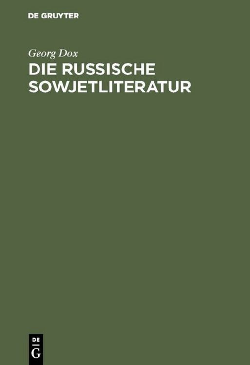 Produktbild: Die russische Sowjetliteratur